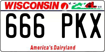 WI license plate 666PKX