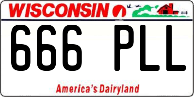 WI license plate 666PLL