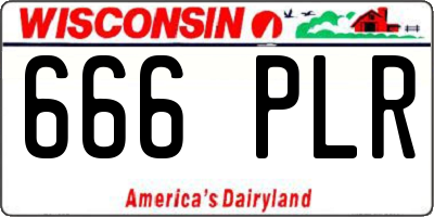 WI license plate 666PLR