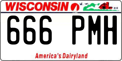 WI license plate 666PMH