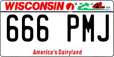 WI license plate 666PMJ