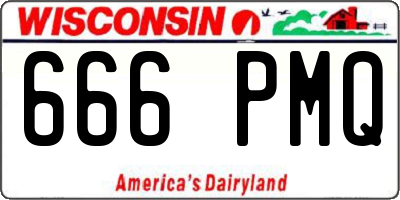 WI license plate 666PMQ