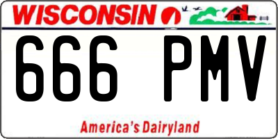 WI license plate 666PMV