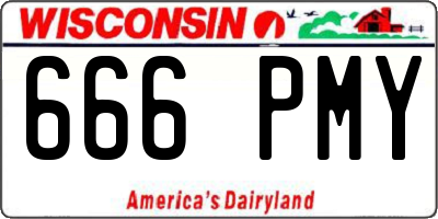 WI license plate 666PMY