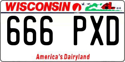 WI license plate 666PXD