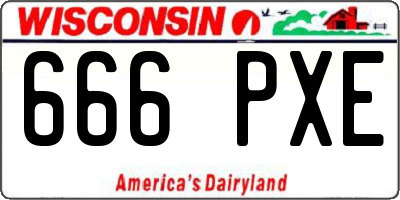 WI license plate 666PXE