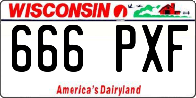 WI license plate 666PXF