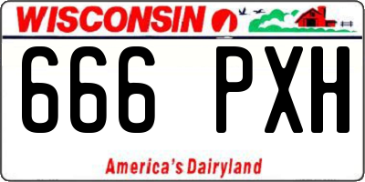 WI license plate 666PXH