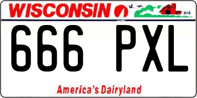 WI license plate 666PXL