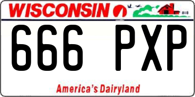 WI license plate 666PXP