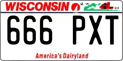 WI license plate 666PXT