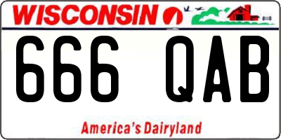 WI license plate 666QAB