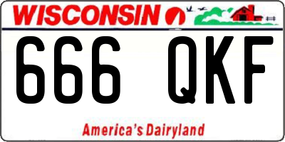 WI license plate 666QKF