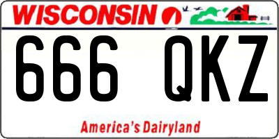 WI license plate 666QKZ