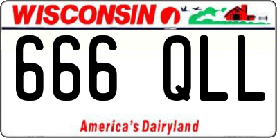 WI license plate 666QLL