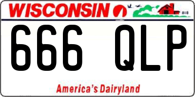 WI license plate 666QLP