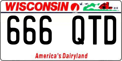 WI license plate 666QTD