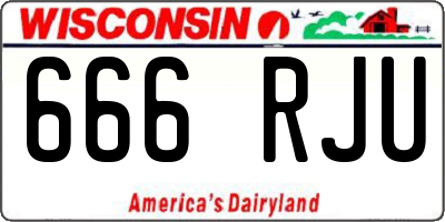 WI license plate 666RJU