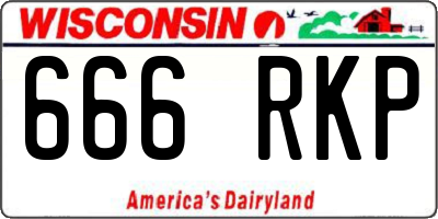 WI license plate 666RKP