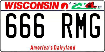 WI license plate 666RMG