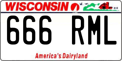 WI license plate 666RML