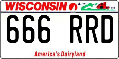 WI license plate 666RRD