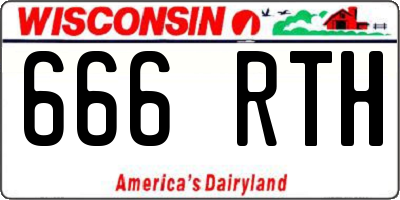 WI license plate 666RTH