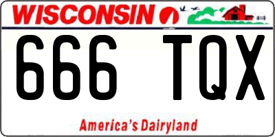 WI license plate 666TQX