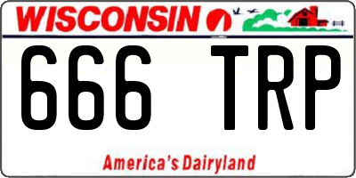 WI license plate 666TRP