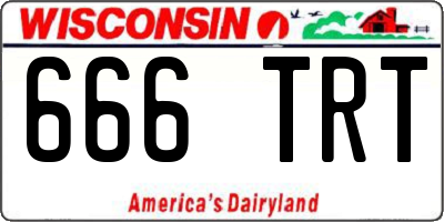 WI license plate 666TRT