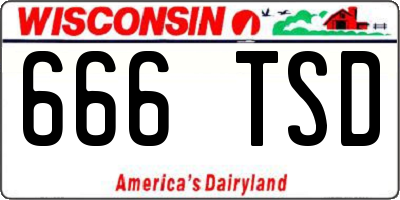 WI license plate 666TSD
