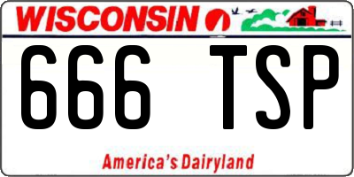 WI license plate 666TSP