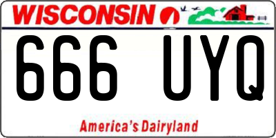 WI license plate 666UYQ