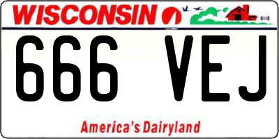 WI license plate 666VEJ