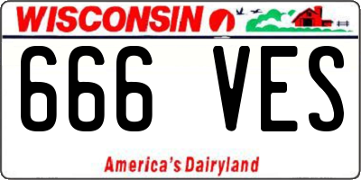 WI license plate 666VES