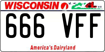WI license plate 666VFF