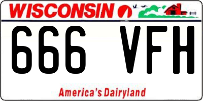 WI license plate 666VFH