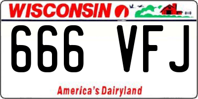 WI license plate 666VFJ