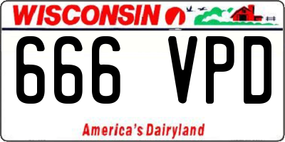 WI license plate 666VPD
