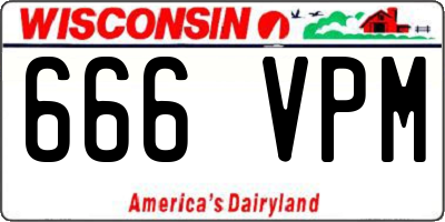 WI license plate 666VPM