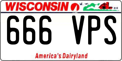 WI license plate 666VPS