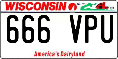 WI license plate 666VPU