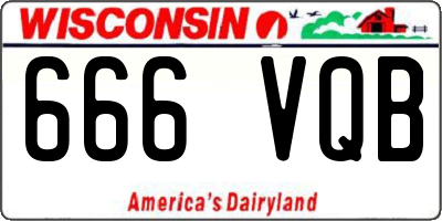 WI license plate 666VQB