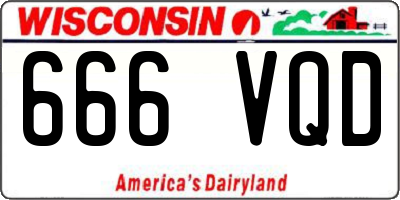 WI license plate 666VQD