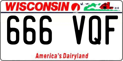 WI license plate 666VQF