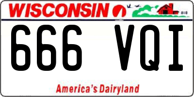 WI license plate 666VQI