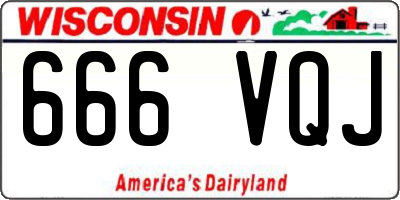 WI license plate 666VQJ