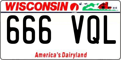 WI license plate 666VQL