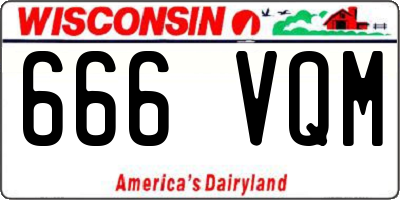 WI license plate 666VQM