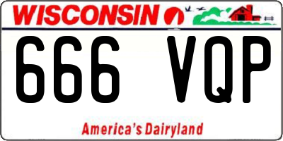 WI license plate 666VQP